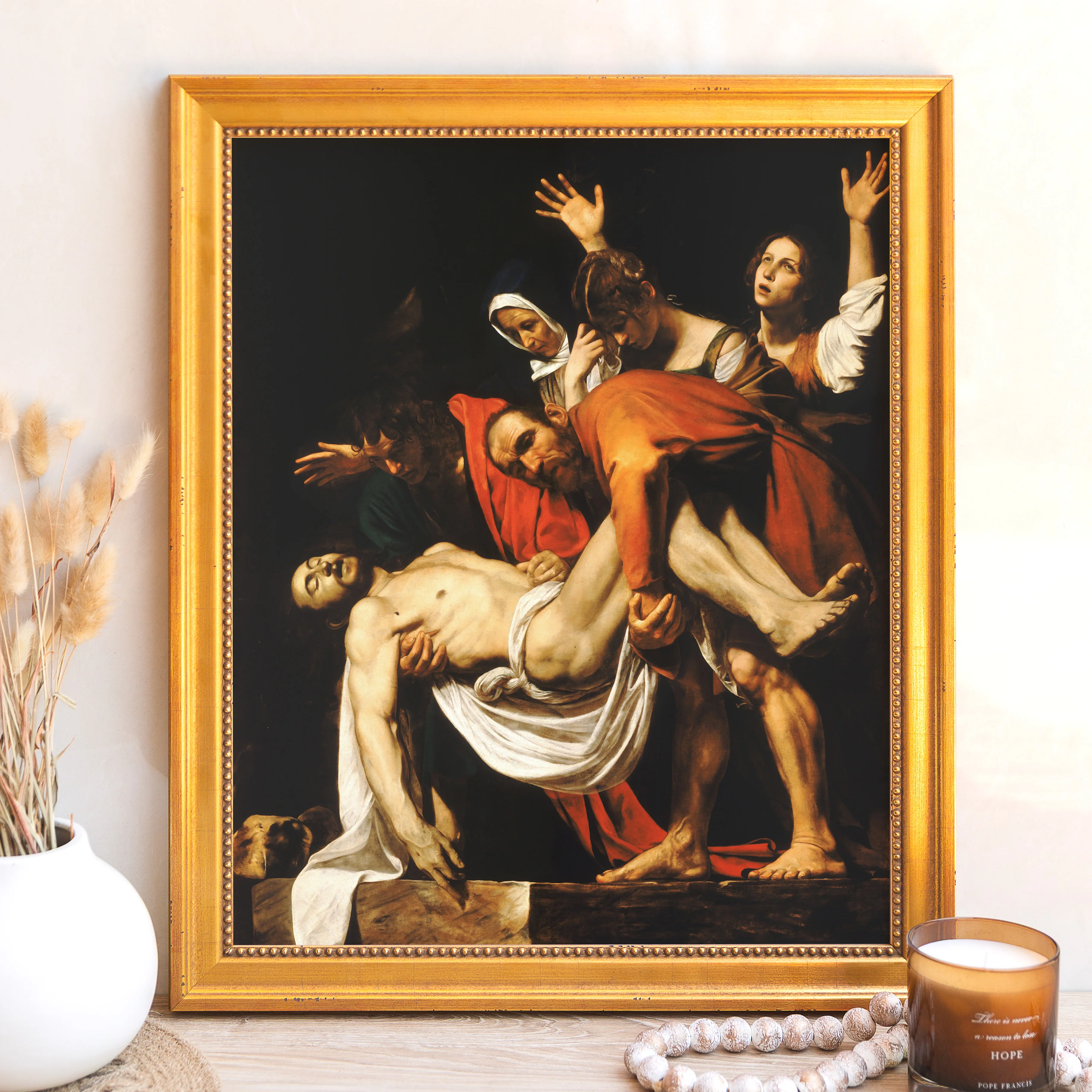 The Entombment of Christ Framed Canvas - Sacred Signature Collection