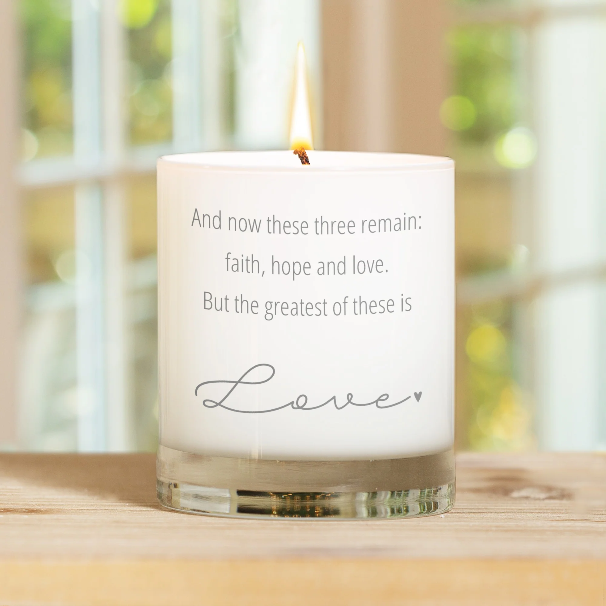 The Greatest Of These Is Love Candle