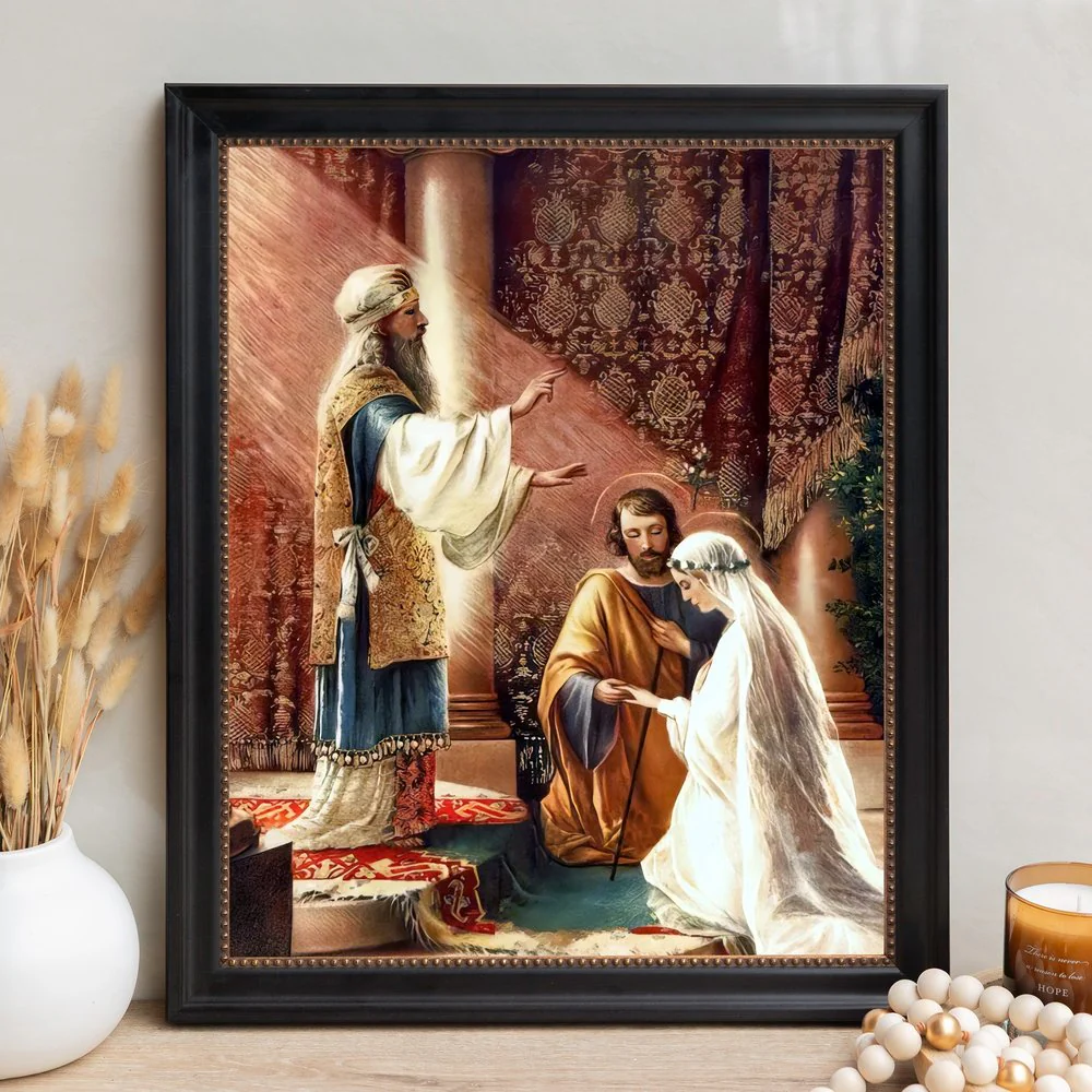 The Marriage of Mary & Joseph Framed Canvas - Sacred Signature Collection - Image 11