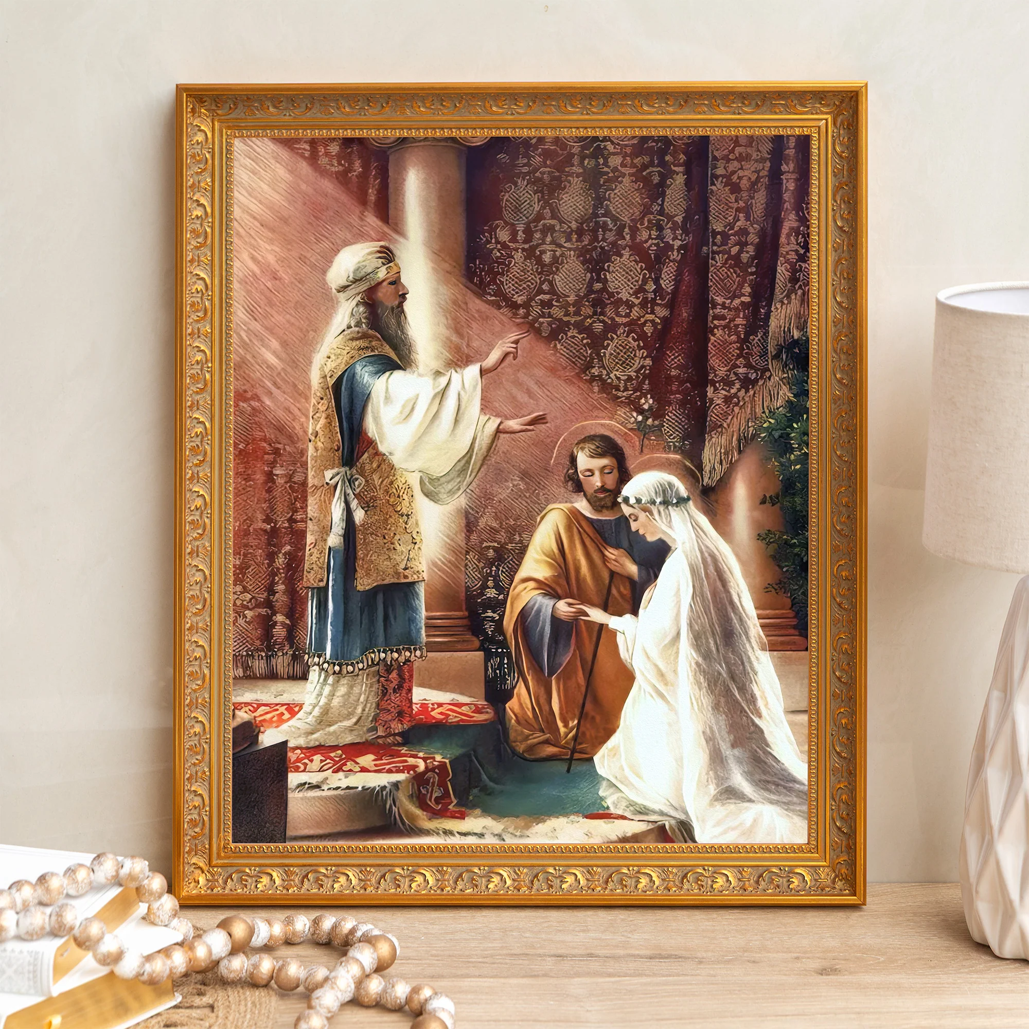 The Marriage of Mary & Joseph Framed Canvas - Sacred Signature Collection - Image 5