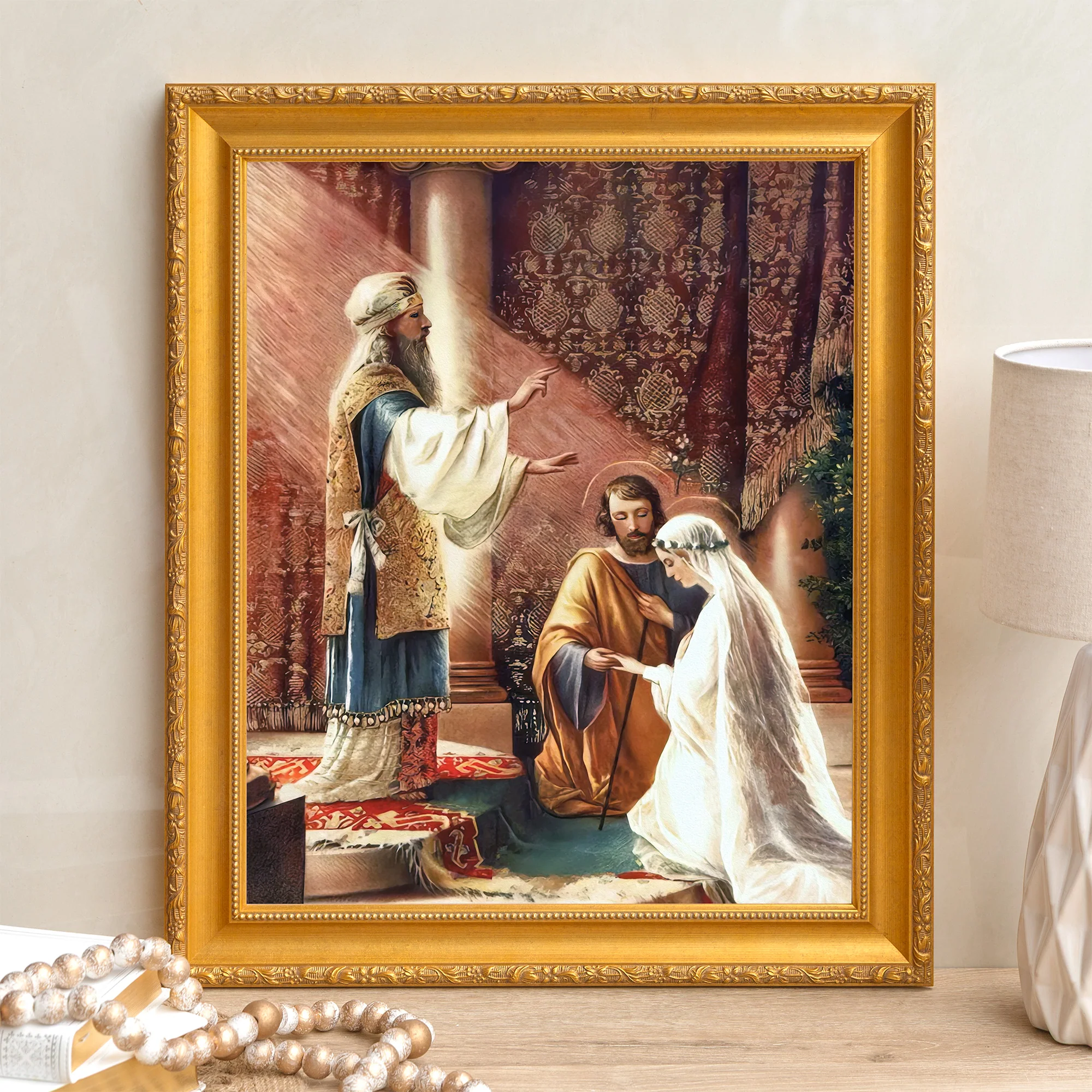 The Marriage of Mary & Joseph Framed Canvas - Sacred Signature Collection - Image 8