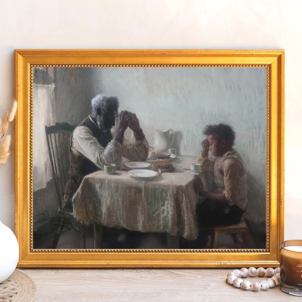 The Thankful Poor Framed Canvas - Sacred Signature Collection