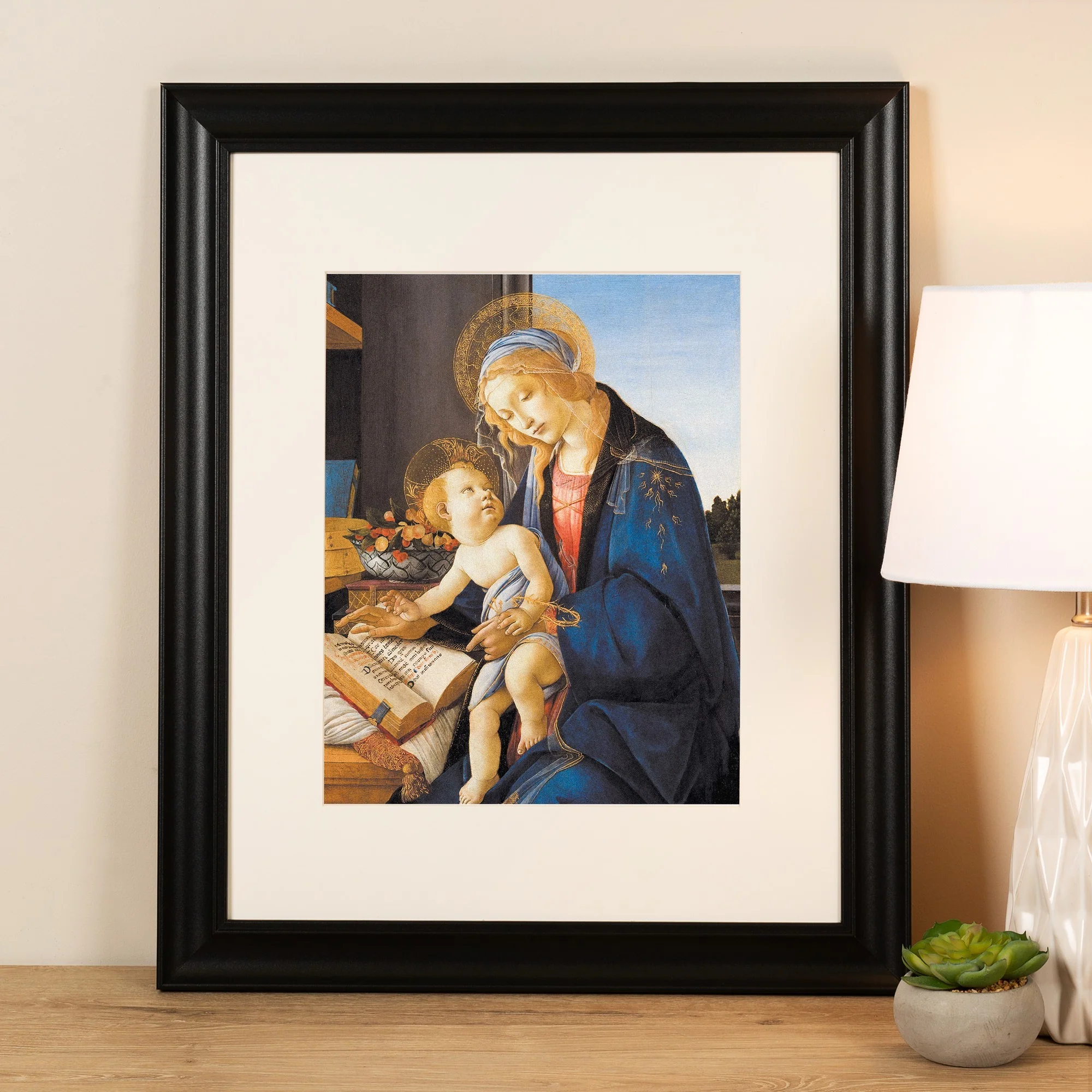 The Virgin and Child (Madonna of the Book) Framed Print - Image 2