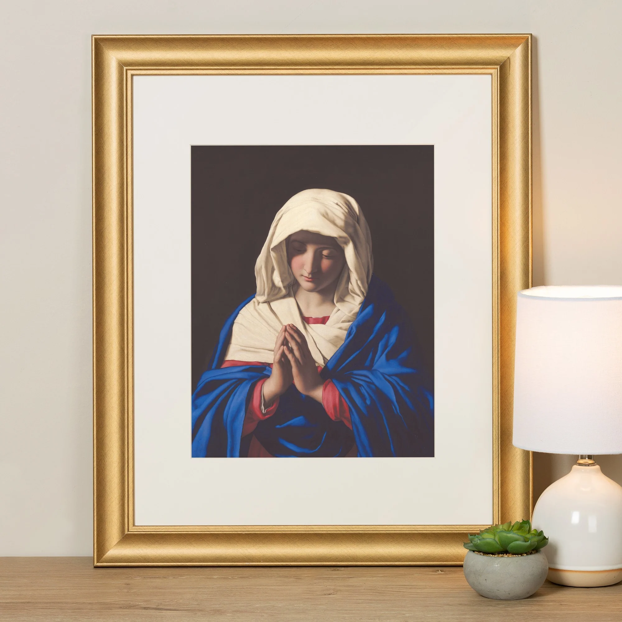 The Virgin in Prayer Framed Print