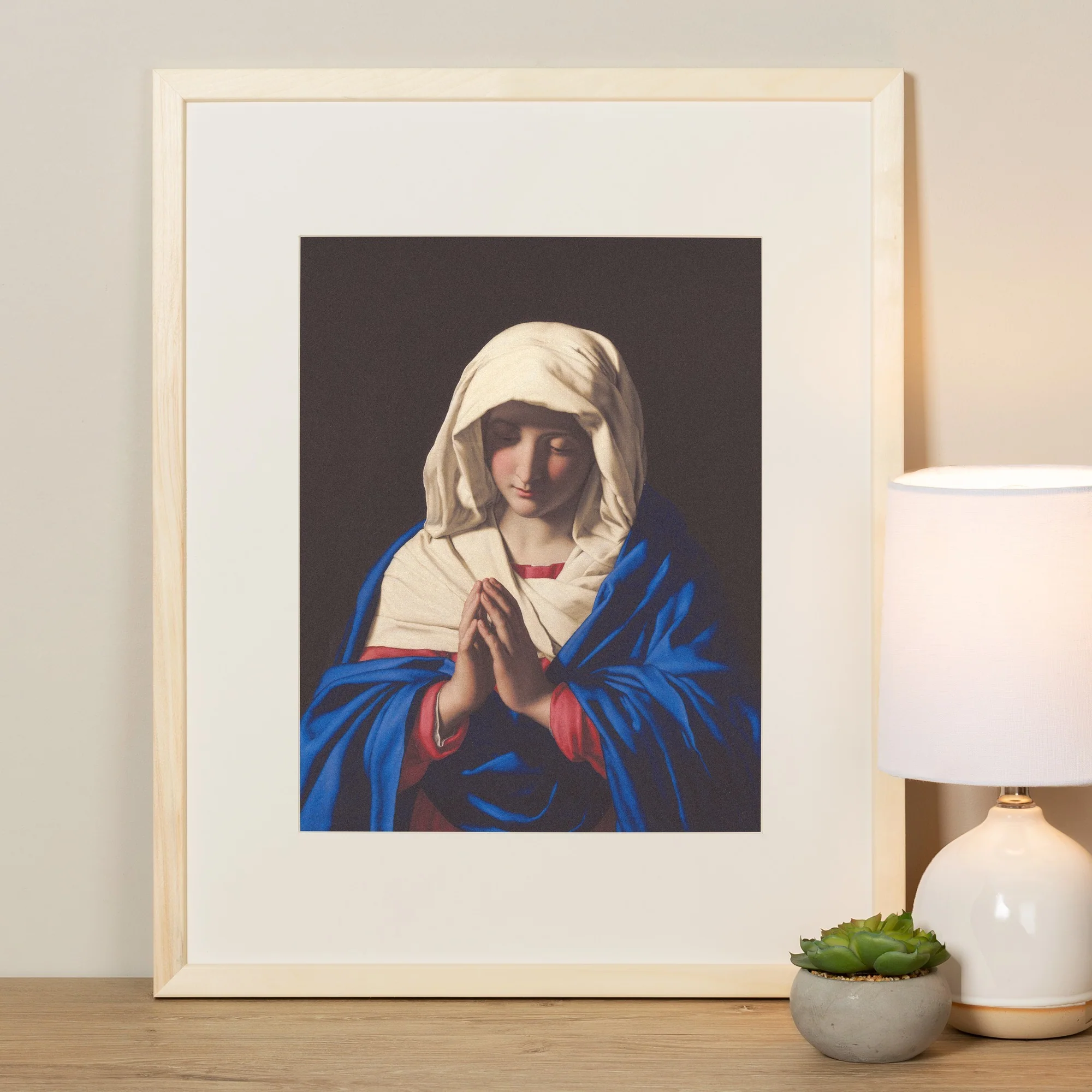 The Virgin in Prayer Framed Print - Image 3