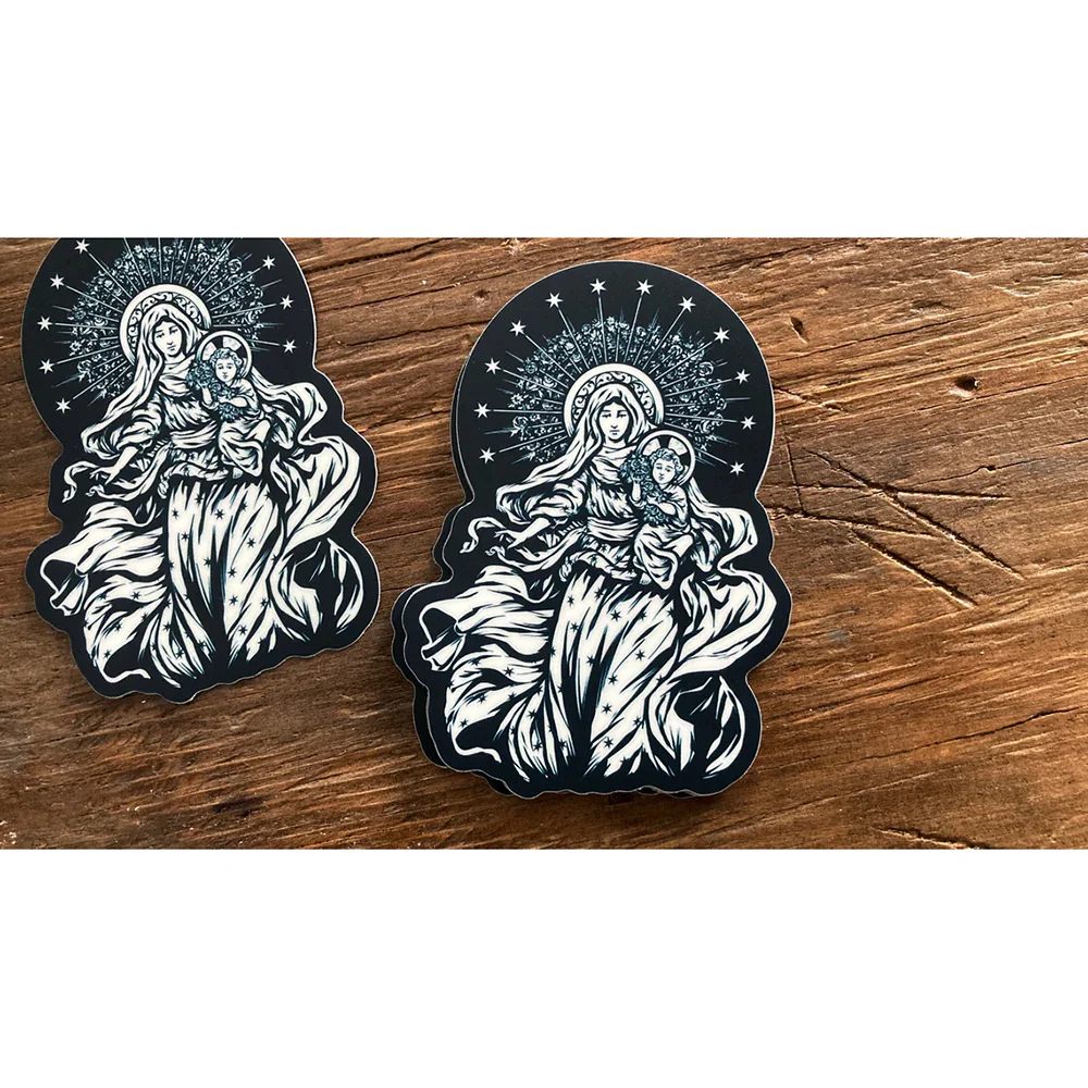 Theotokos Mary Sticker - Holographic or Glow in the Dark - 4"