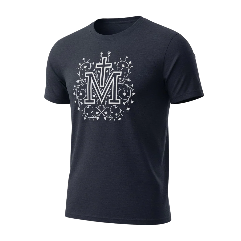 Totus Tuus Marian Cross T-Shirt - Image 4