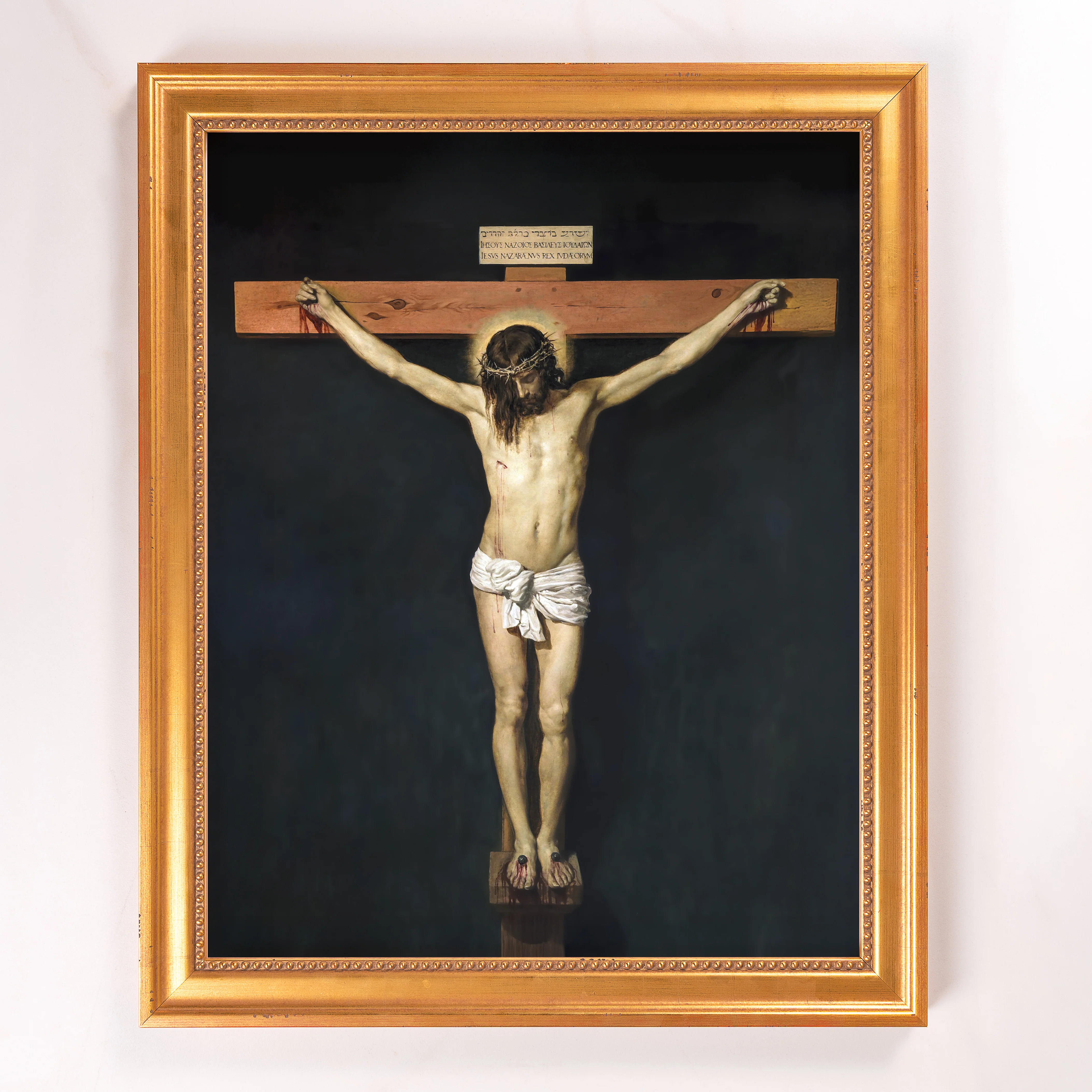 Velasquez Christ Crucified Framed Canvas - Sacred Signature Collection - Image 7