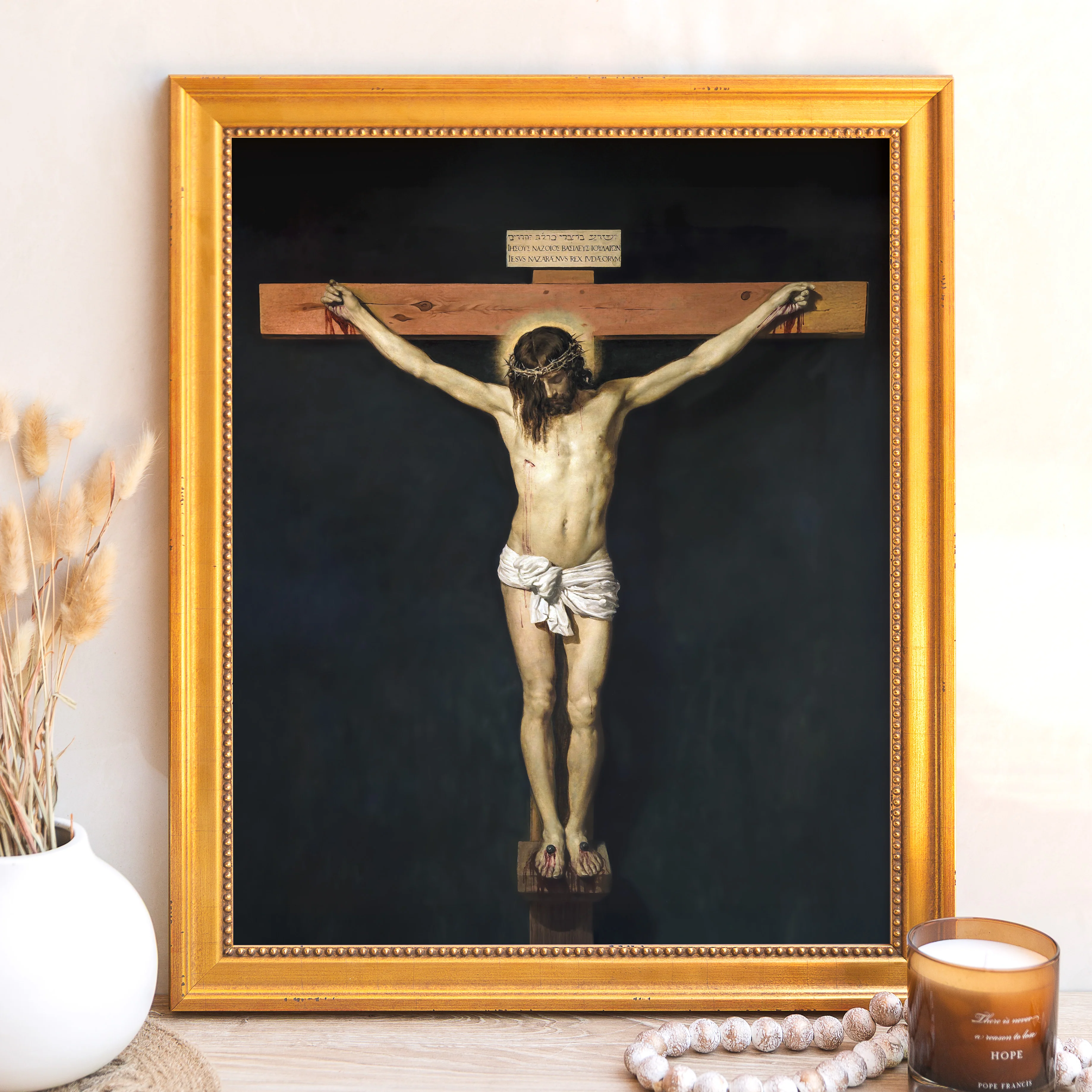 Velasquez Christ Crucified Framed Canvas - Sacred Signature Collection - Image 9
