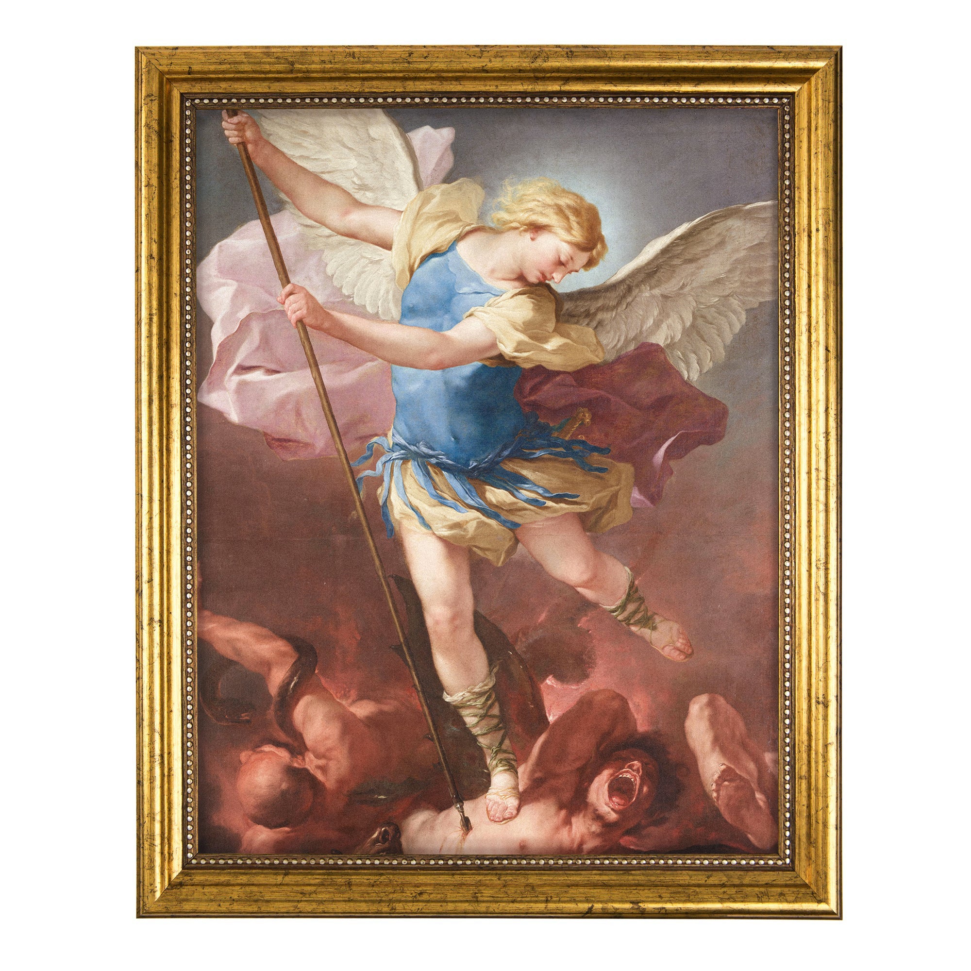 Victory of St. Michael Antique Gold Framed Print - Multiple Sizes - Image 2
