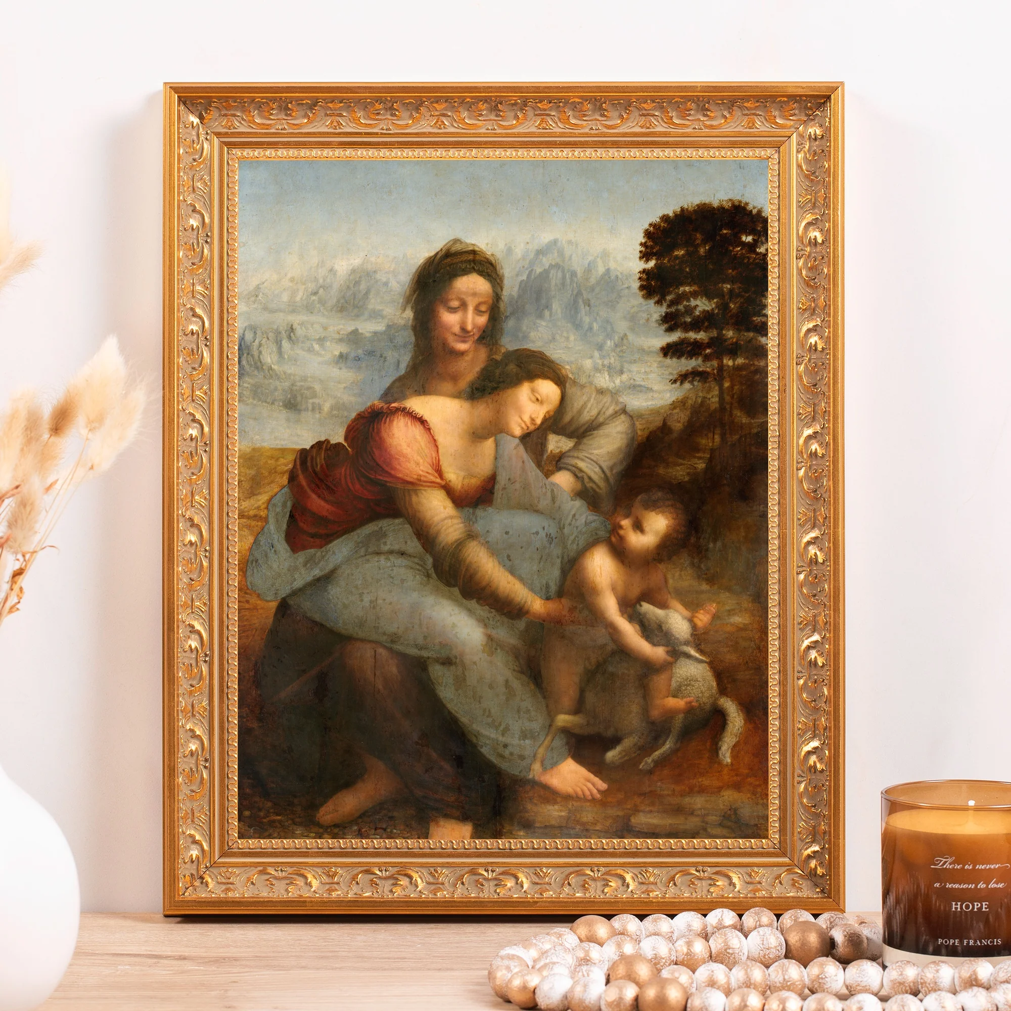 Virgin & Child with St. Anne Framed Canvas - Sacred Classics Collection