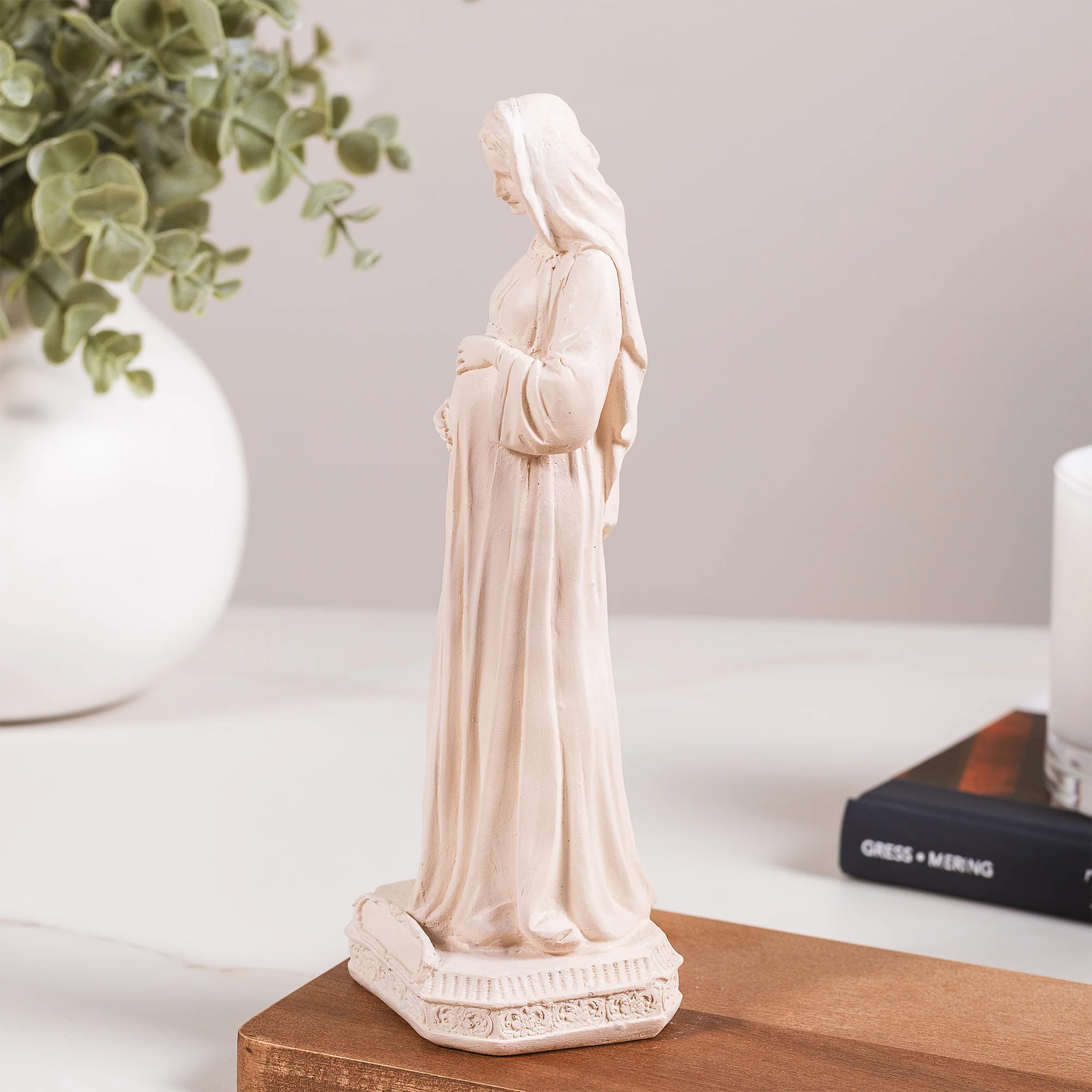 Virgin of Sweet Expectation - White or Hand Painted - 8" - Image 4