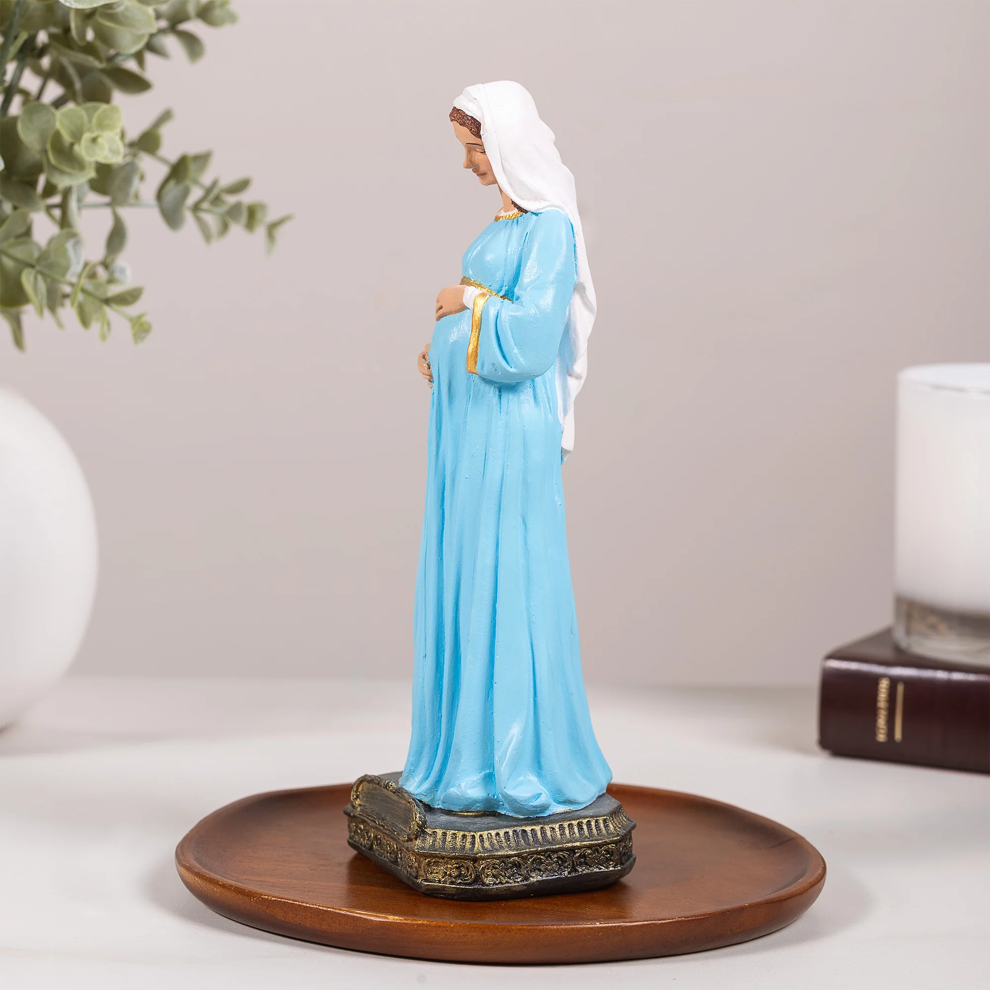 Virgin of Sweet Expectation - White or Hand Painted - 8" - Image 7