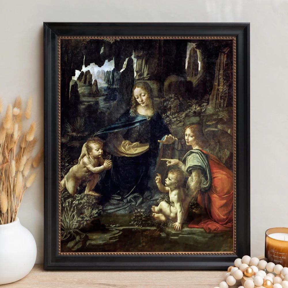 Virgin of the Rocks Framed Canvas - Sacred Signature Collection - Image 12