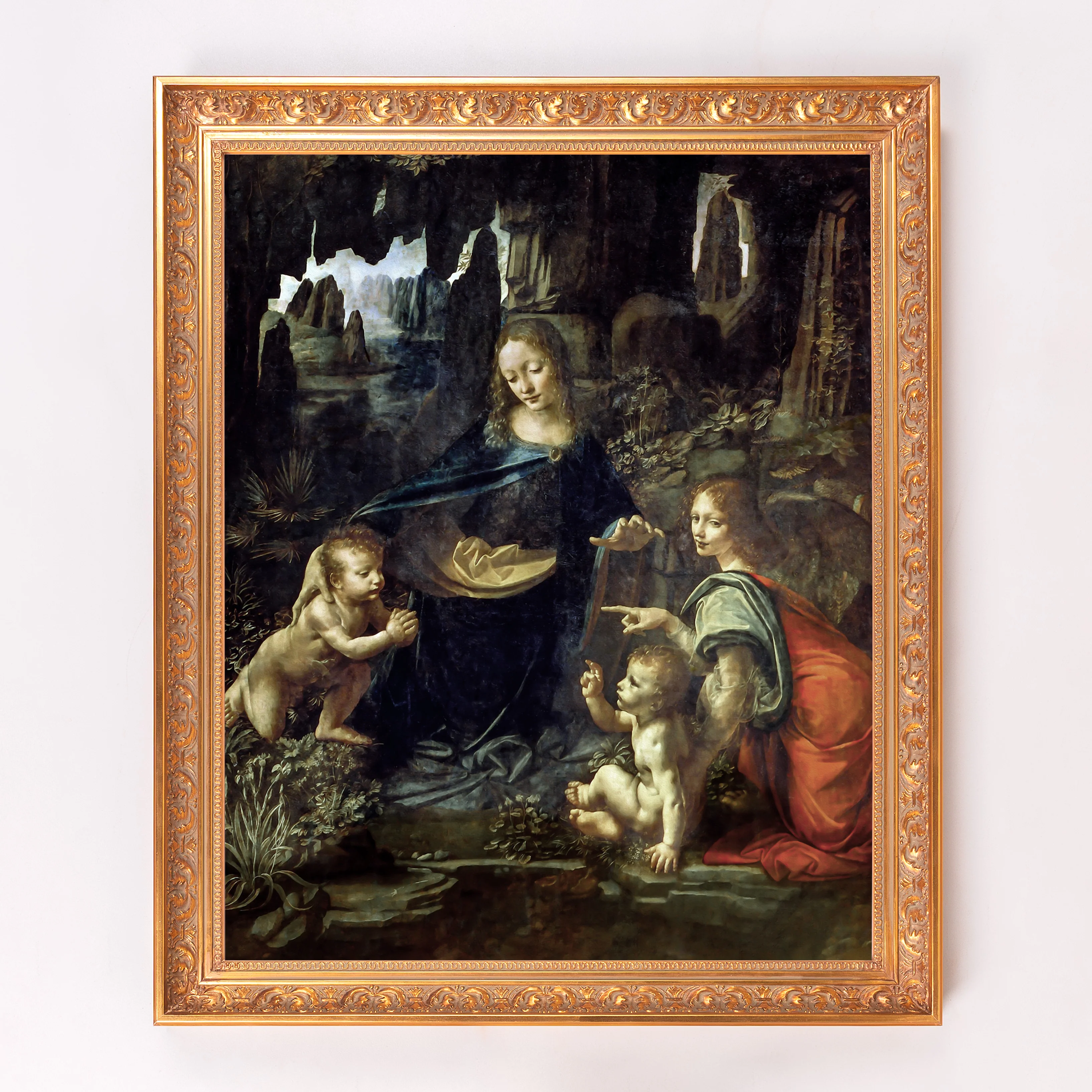 Virgin of the Rocks Framed Canvas - Sacred Signature Collection - Image 4