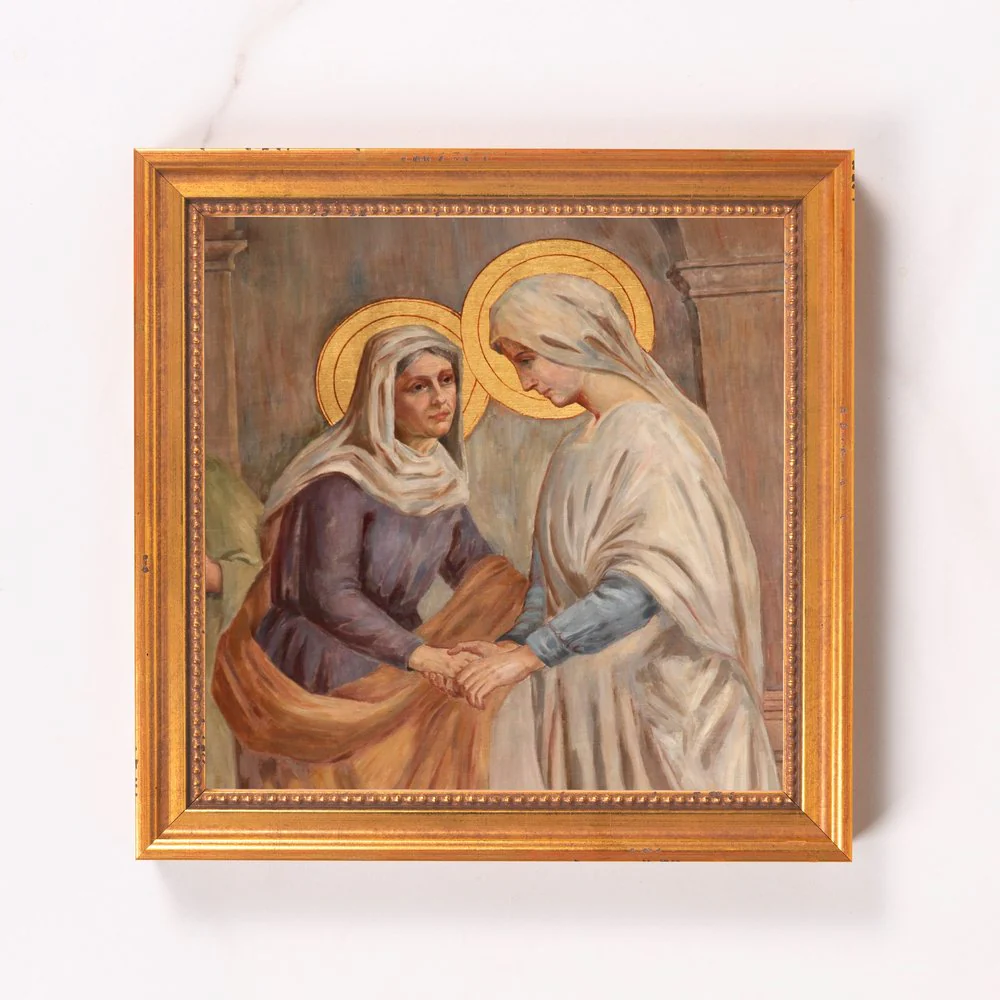 Visitation Fresco Framed Canvas - Sacred Mini Collection - Image 6