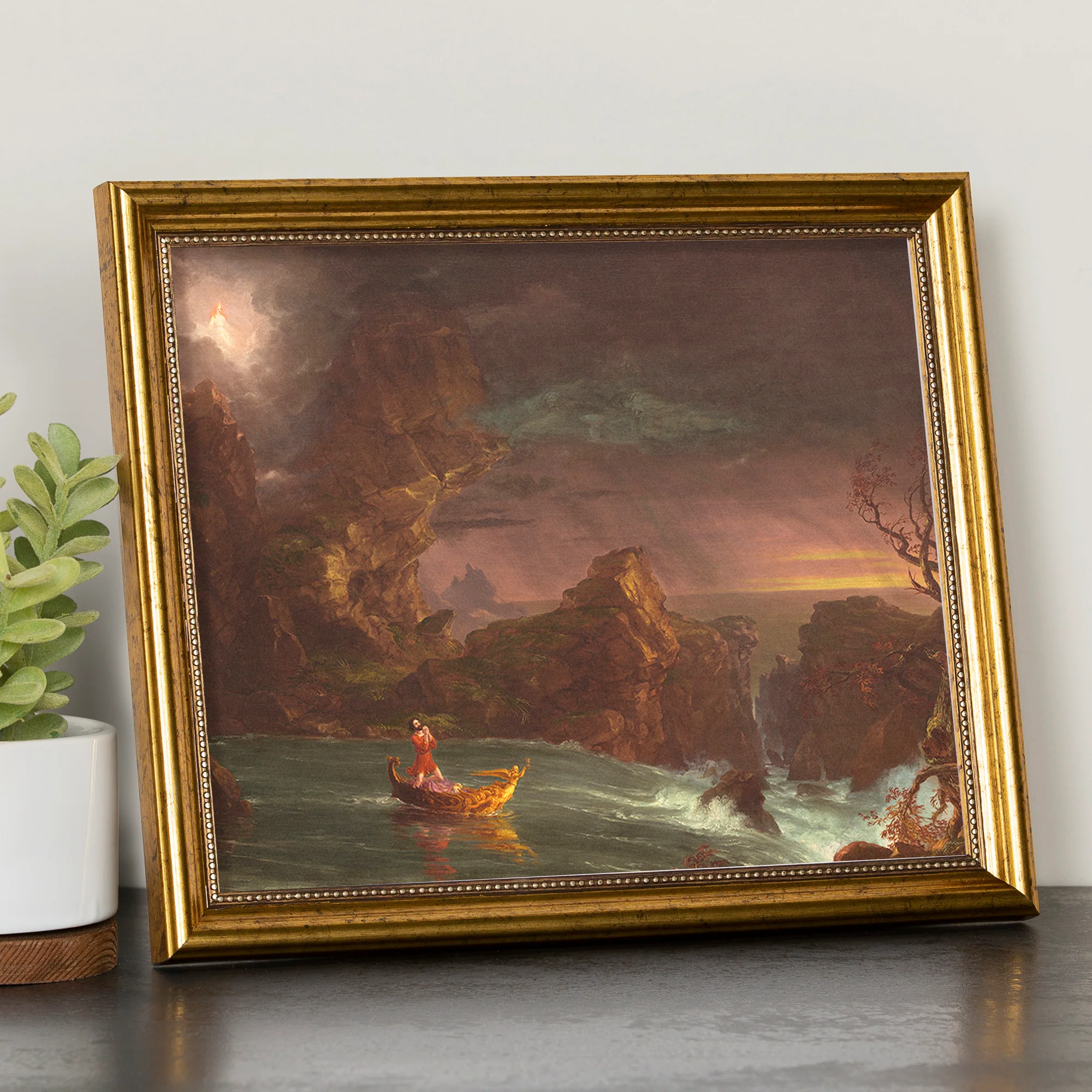 Voyage of Life 3 Manhood Antique Gold Framed Print - Multiple Sizes - Image 3