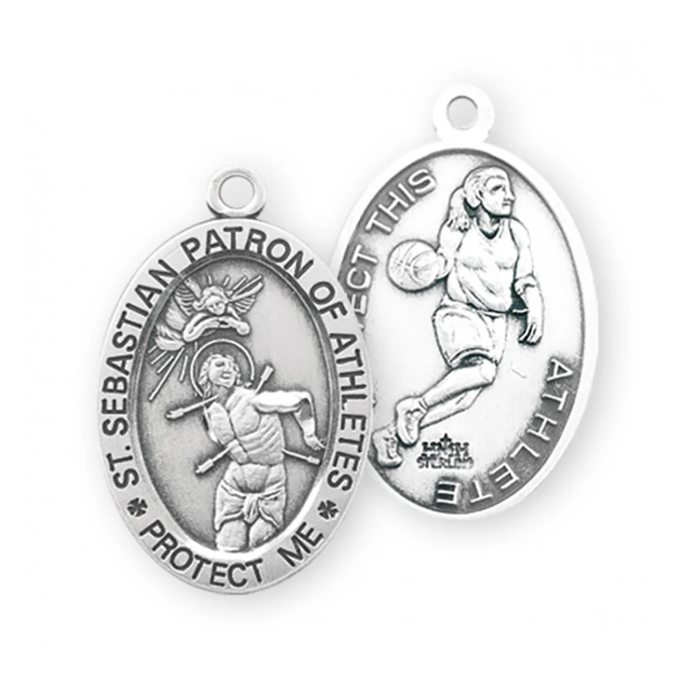 Women & Girls St. Sebastian Patron of Athletes Necklace - Multiple Sports - Image 9