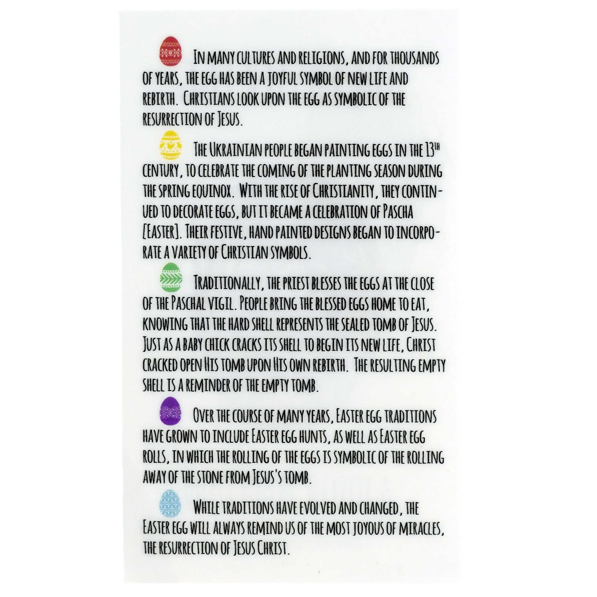 Wooden Easter Eggs - Set of 6 - Image 3