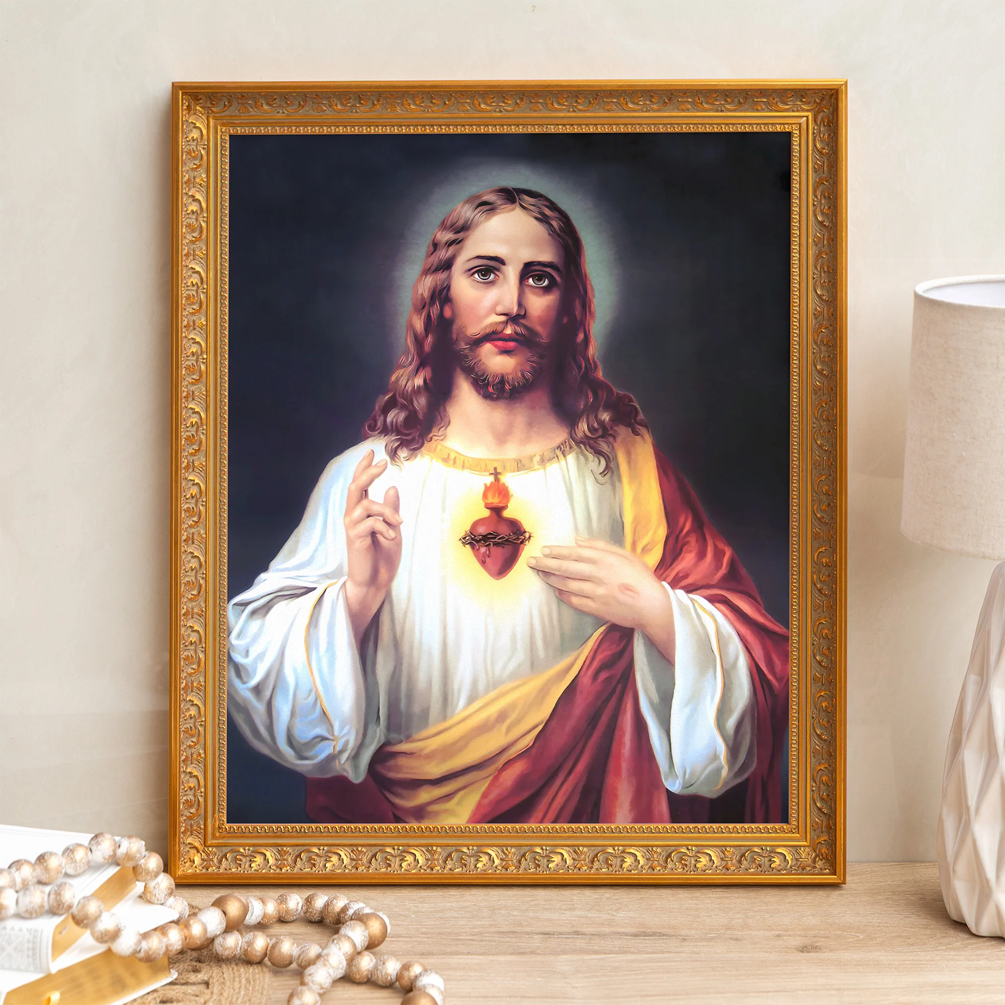 Zabateri's Sacred Heart Framed Canvas - Sacred Signature Collection - Image 6